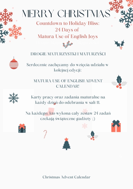 Matura Use of English Advent Calendar
