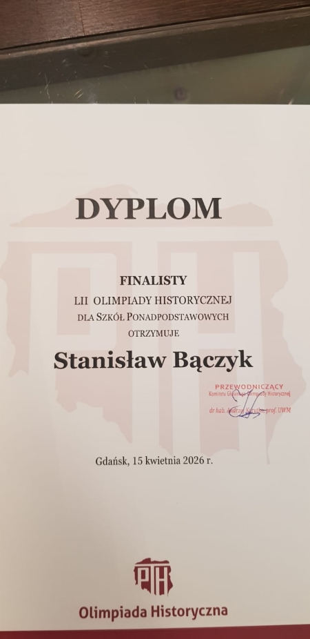 Olimpiada Historyczna - Stanisław Bączyk