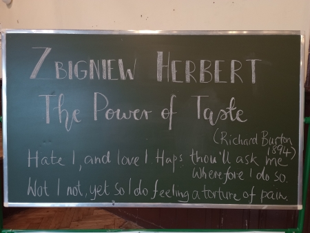 Konkurs ''Zbigniew Herbert- the power of taste''